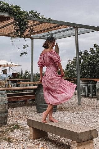 Valeria Dress (Berry)